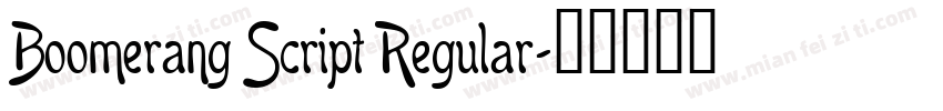 Boomerang Script Regular字体转换